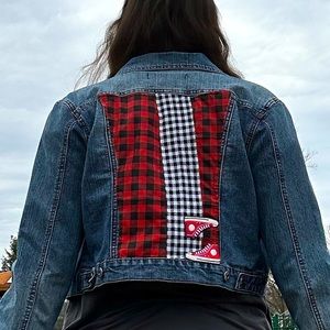 Plaid Sneaker Denim Jacket